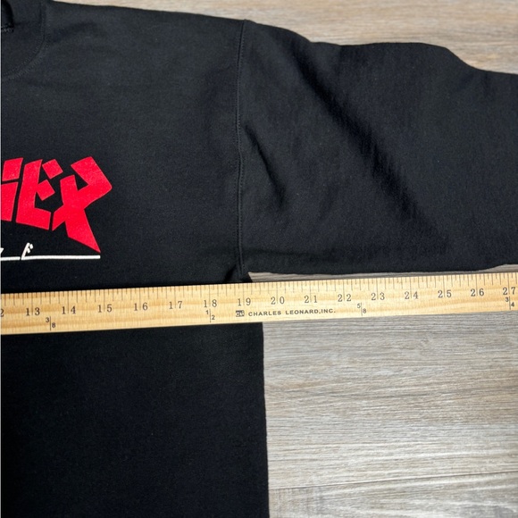 Vintage THRASHER Sweatshirt Men Black Japanese Script Skateboard Magazine 90s - Picture 5 of 6